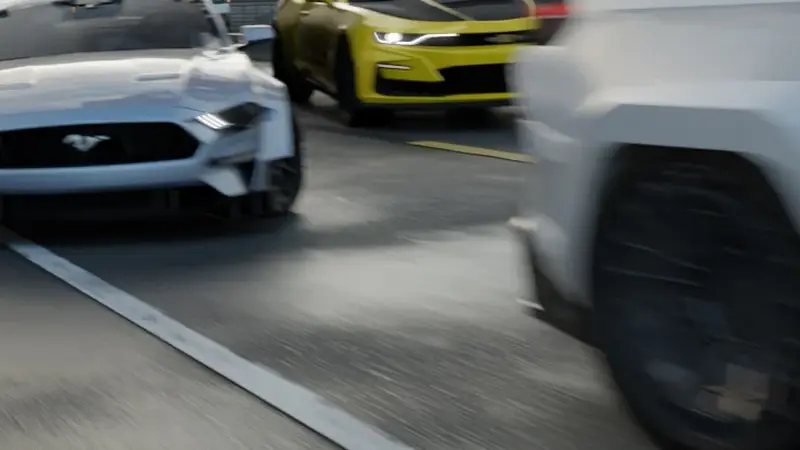 Offline driving on a country road in Traffic Racer Open World