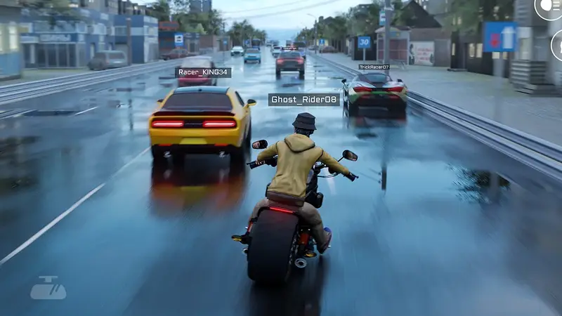 Tuning a car setup in the Traffic Racer Open World garage